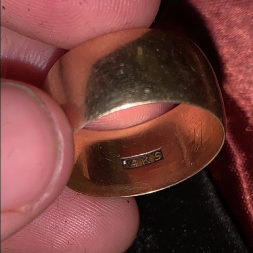 14k gold ring wedding band 7.5